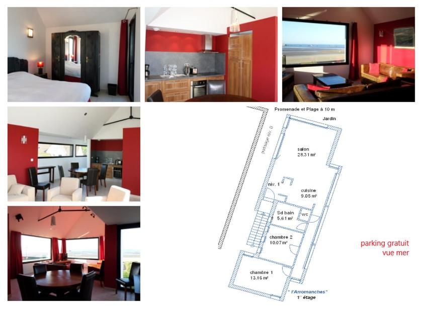 Gites Bord De Mer: Beachfront Apartments near Arromanches Saint-Come-de-Fresne Exterior photo