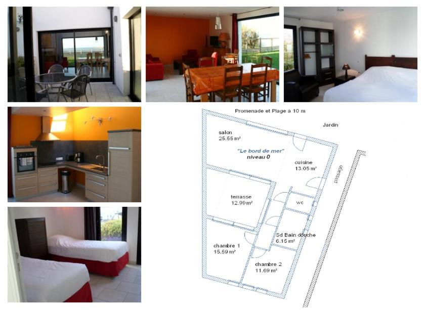 Gites Bord De Mer: Beachfront Apartments near Arromanches Saint-Come-de-Fresne Exterior photo